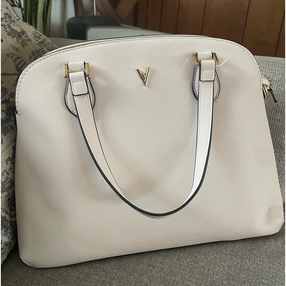 Vanessa Williams Lush Round Satchel Bag - Off White